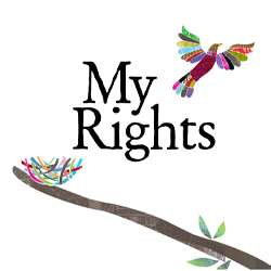 Imagen reducida del libro ilustrado sobre los derechos en inglés