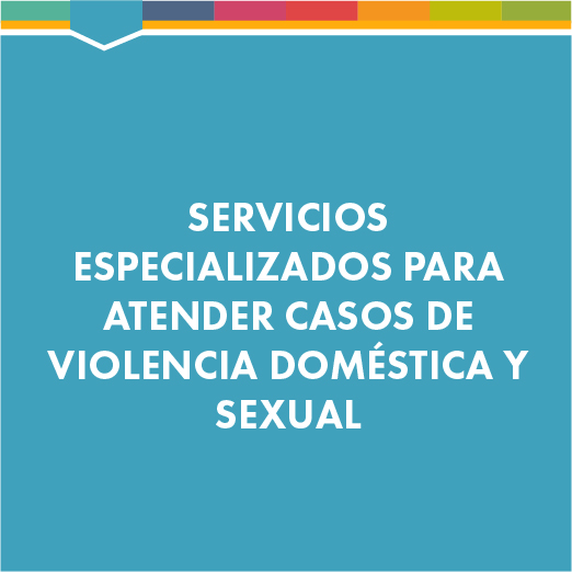 Servicios especializados para atender casos de violencia doméstica y sexual