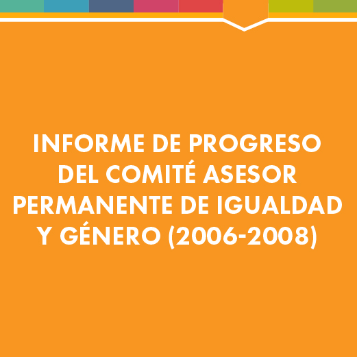 Informe de Progreso del Comité Asesor Permanente de Igualdad y Género (2006-2008)