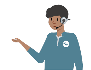 Simbolo de persona de servicio al cliente
